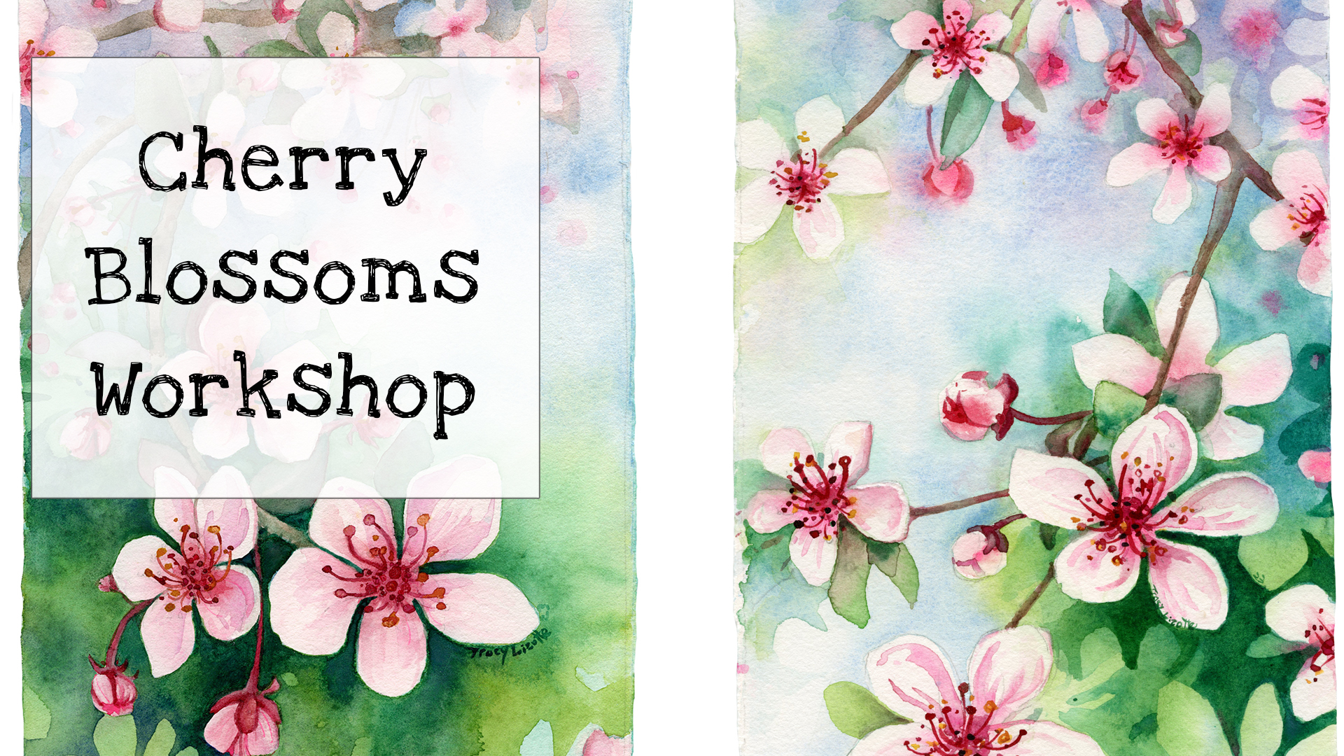 Learn to paint cherry blossoms with watercolors