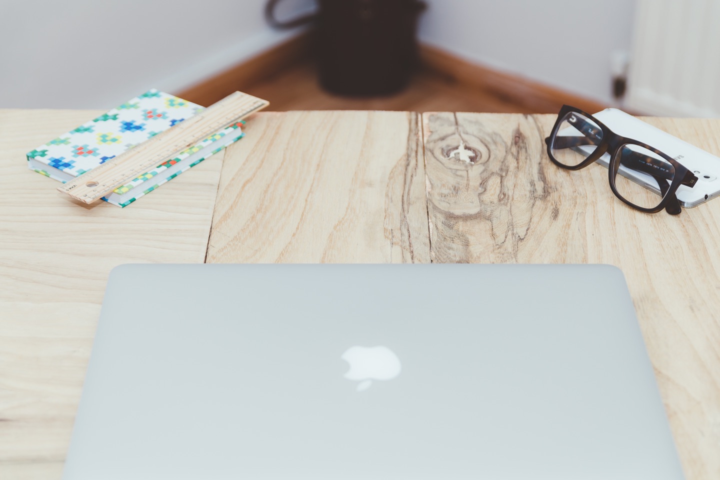 laptop on desk