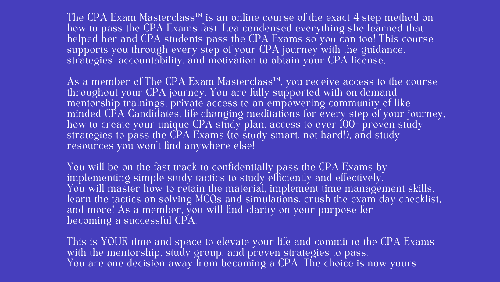 how to pass the cpa exams