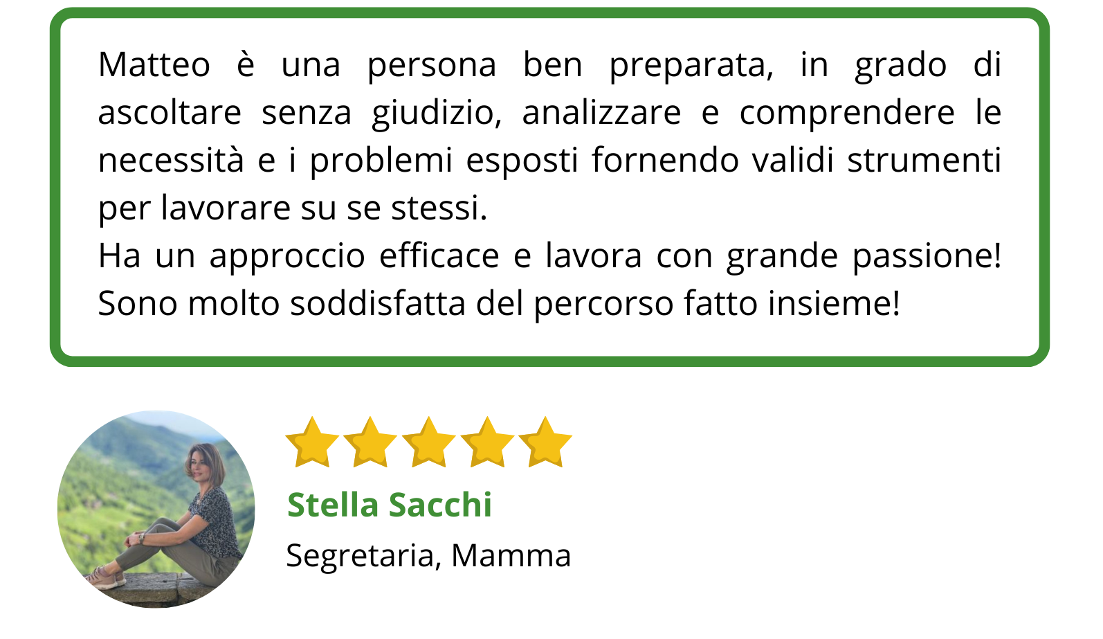 Testimonianza di Stella Sacchi