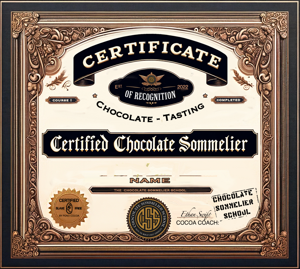 Certified Chocolate Sommelier Course Certification