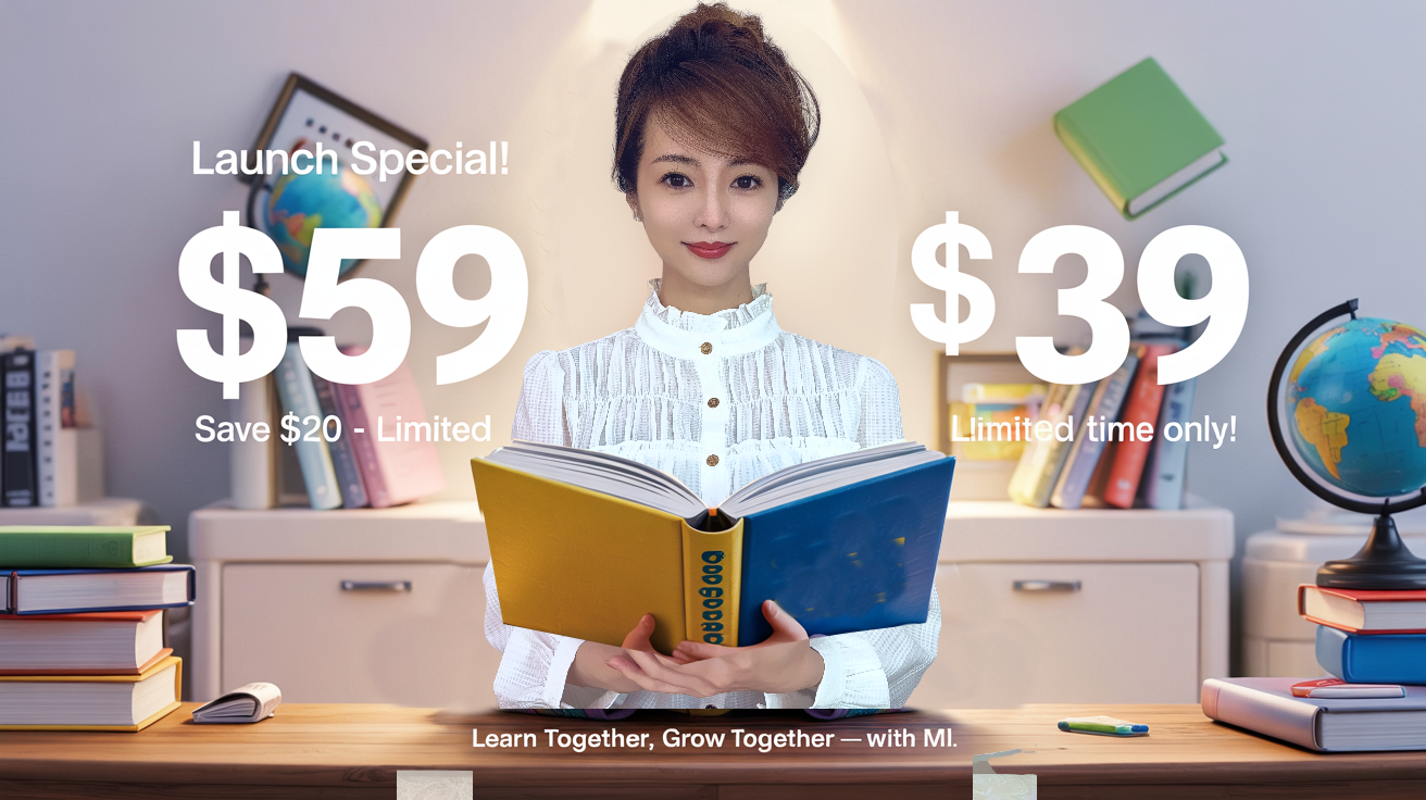 Li Mi teaches Chinese with a launch special — Save $20 on full beginner course now.