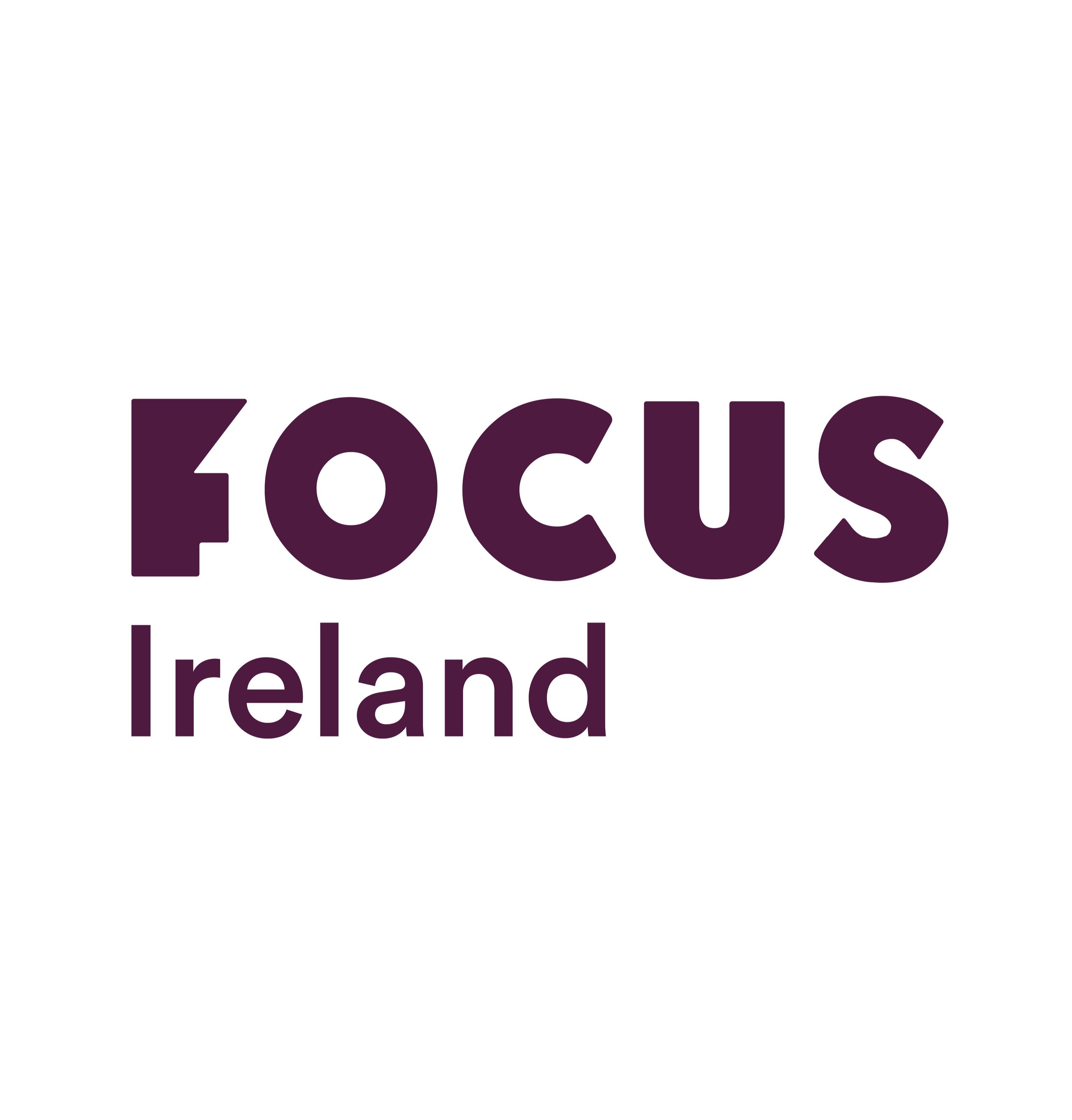 Focus Ireland logo on image of beach