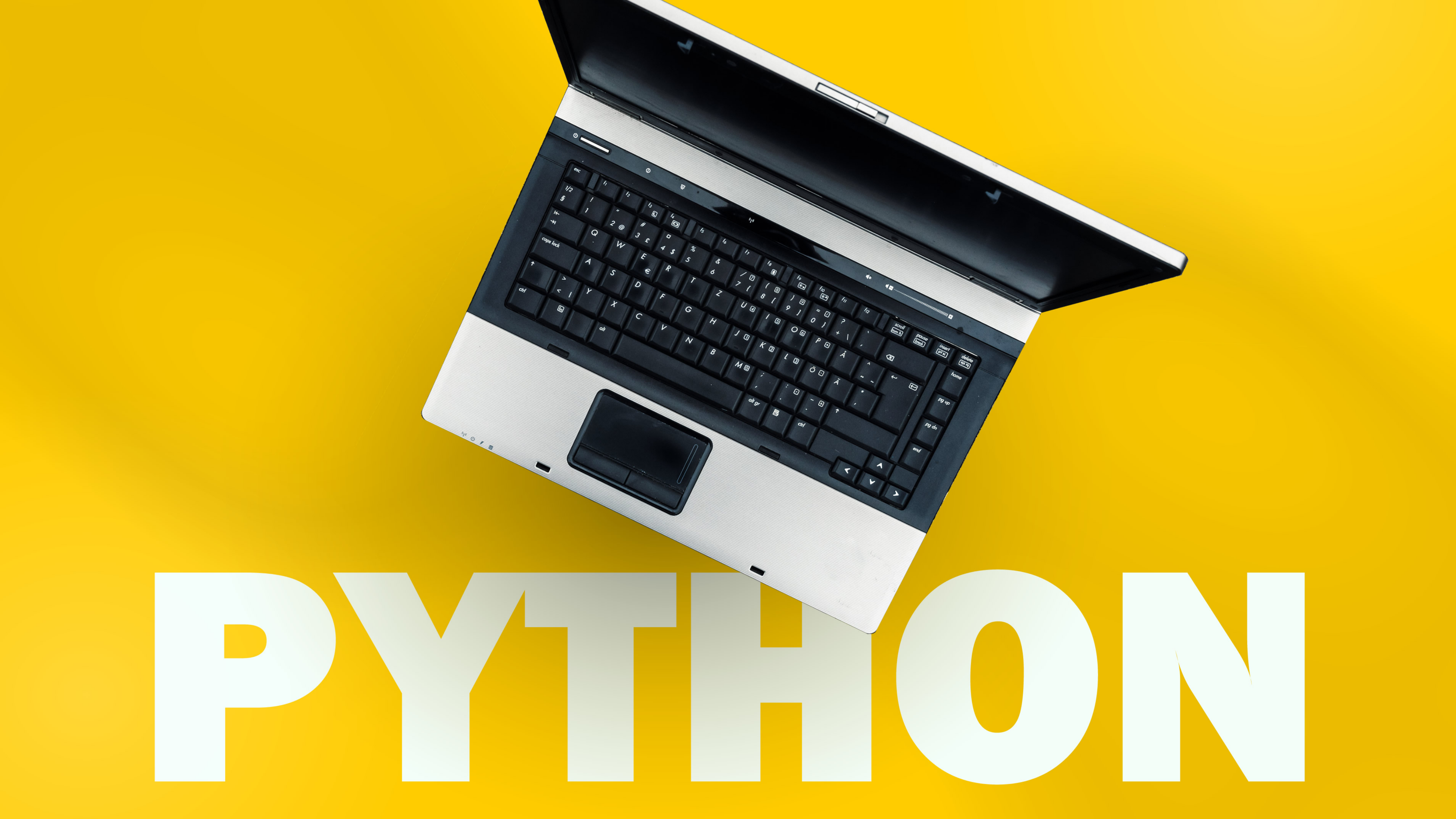 Python words next to laptop