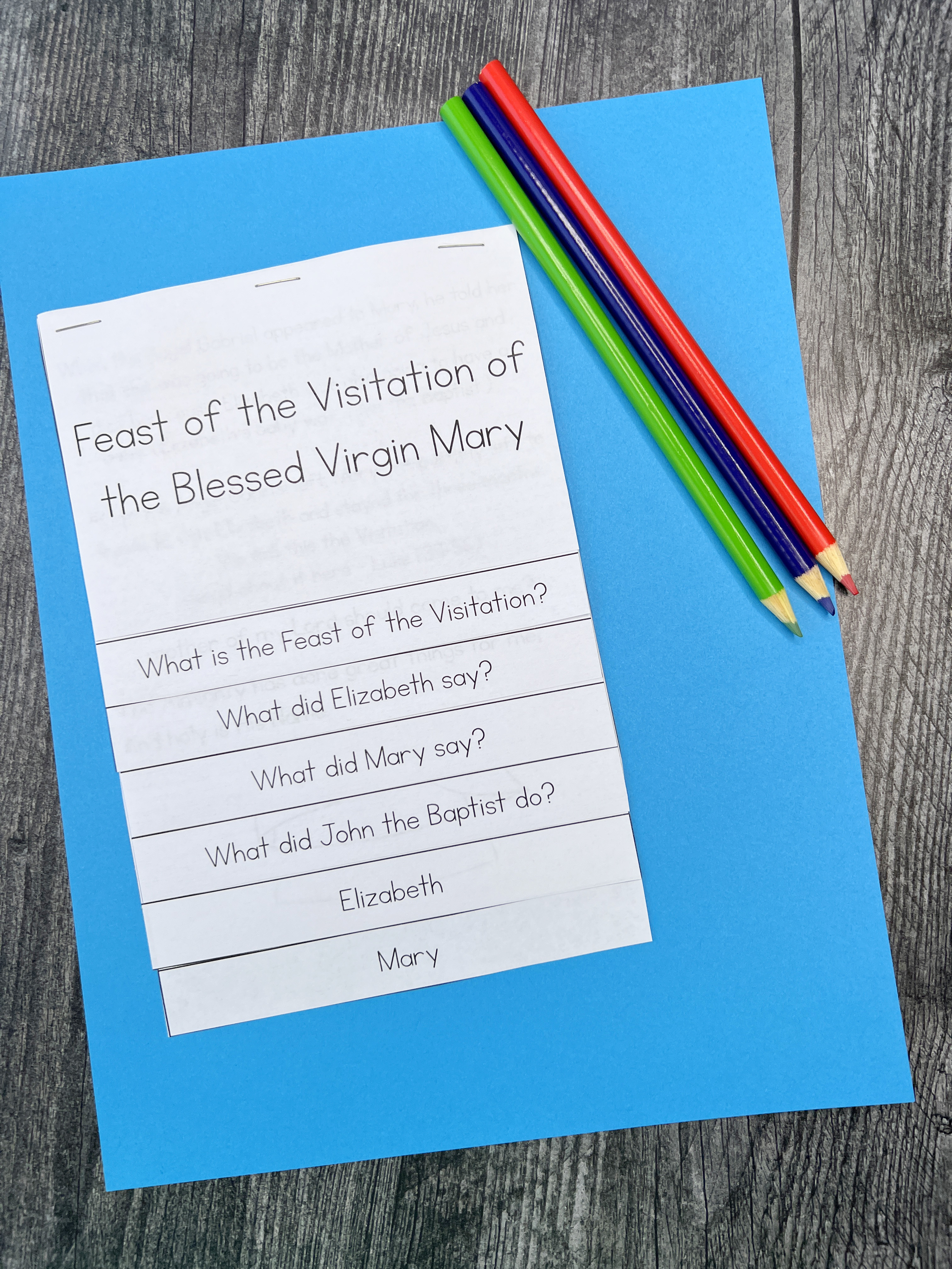 Feast of the Visitation Flip Book