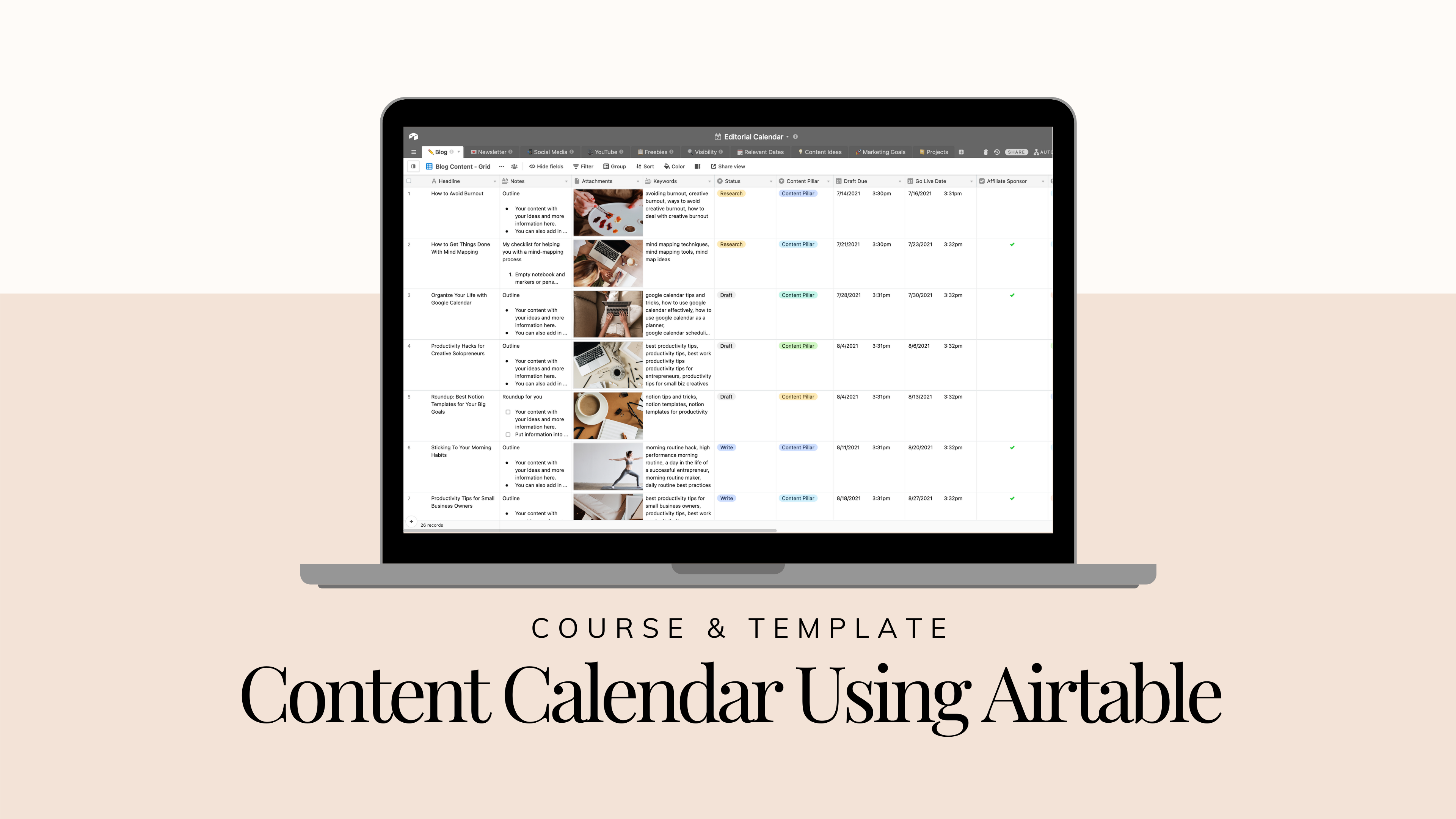 Content Calendar Using Airtable Nancy Casanova