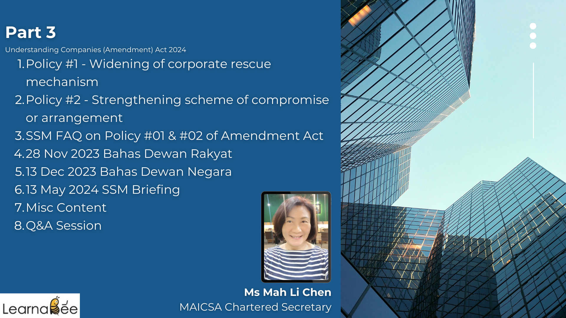 (English) Part 3 - Understanding COMPANIES (AMENDMENT) ACT 2024 by Ms Mah Li Chen (MAICSA Chartered Secretary)