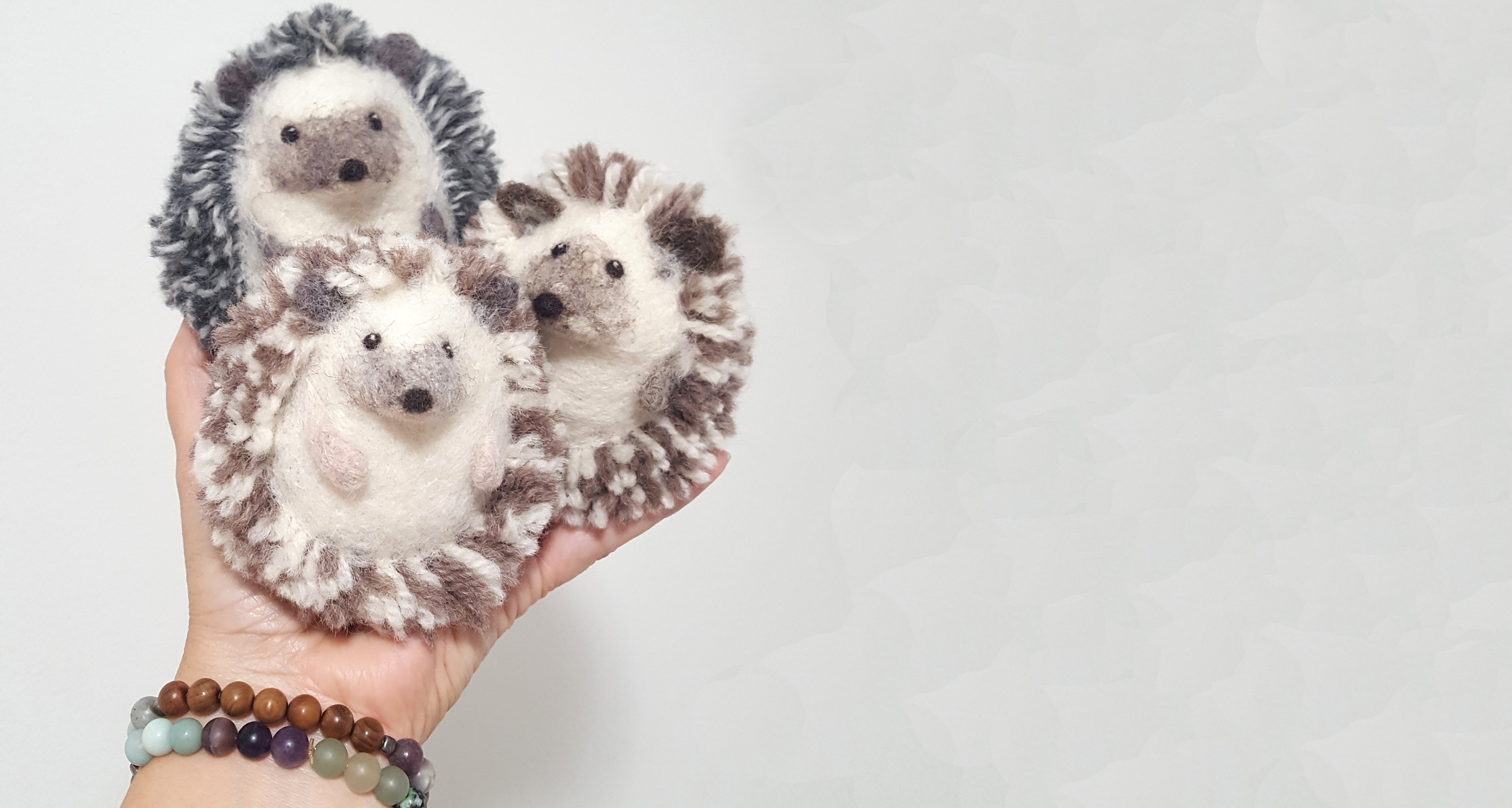 Felted Hedgehogs