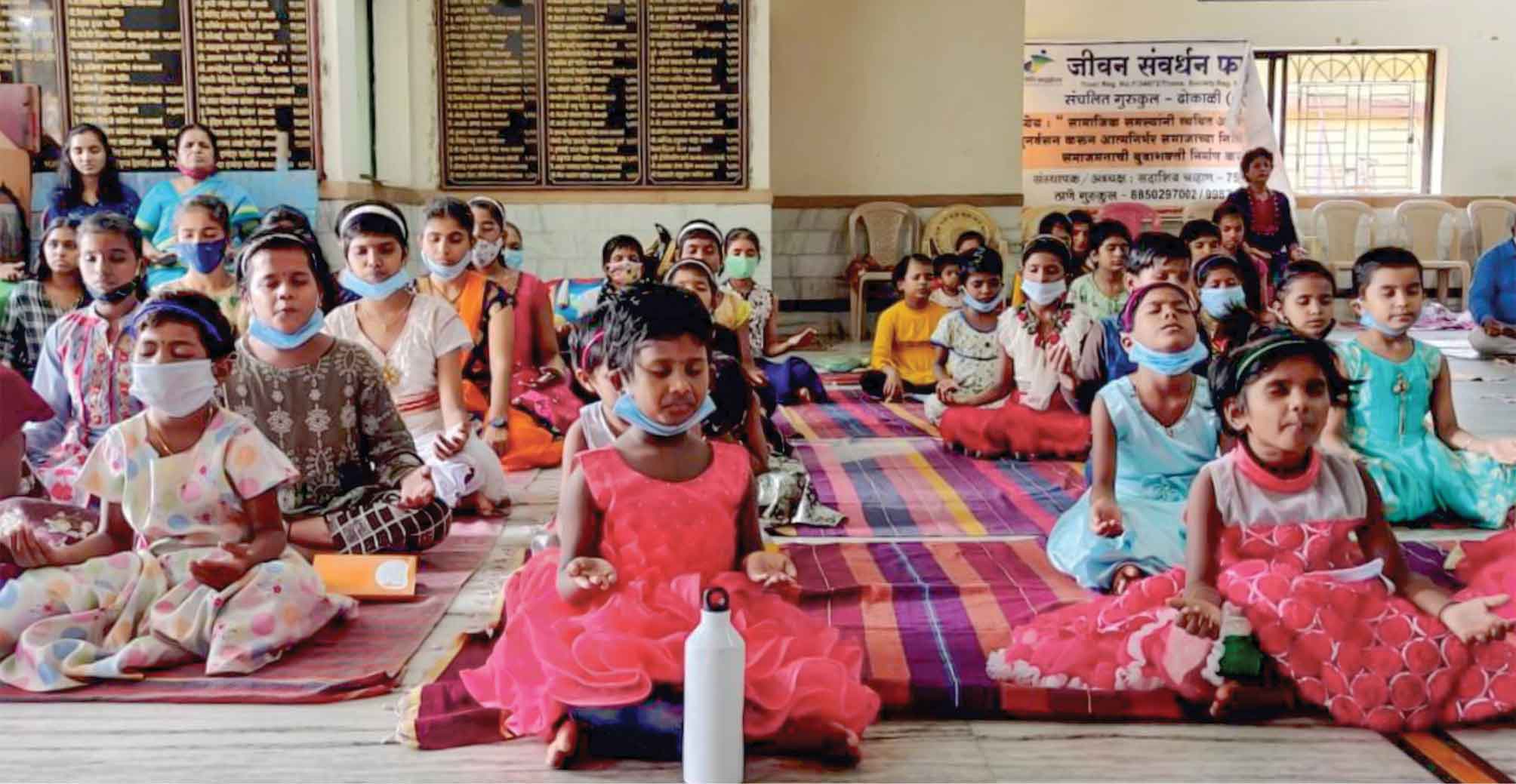 Acharya Upendra Ji Serving Children