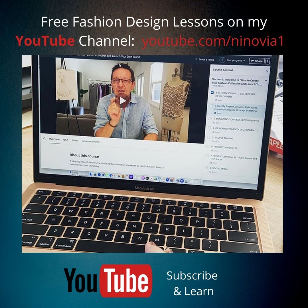 Learn Fashion Design on my Youtube channel