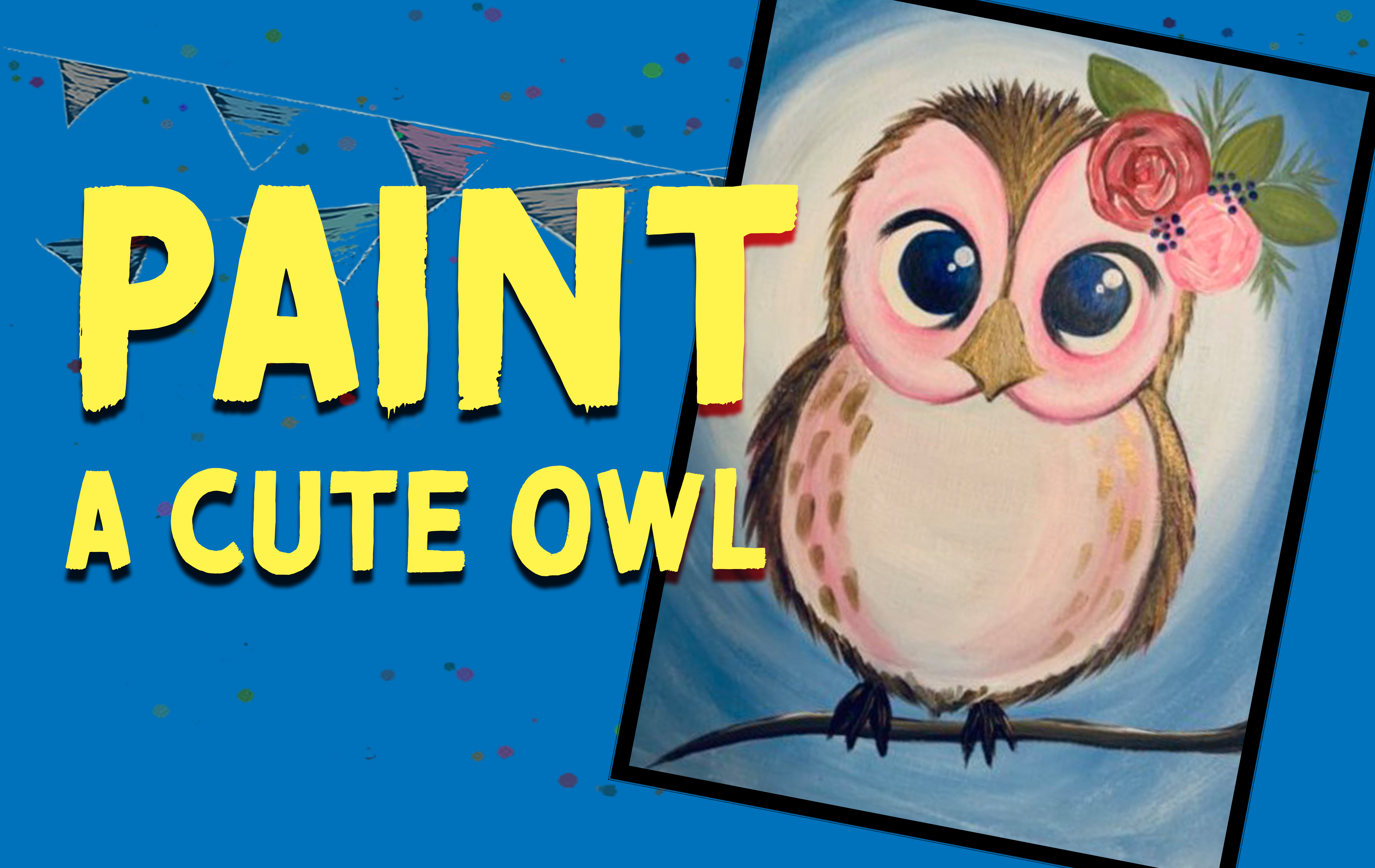 cute little owl painting