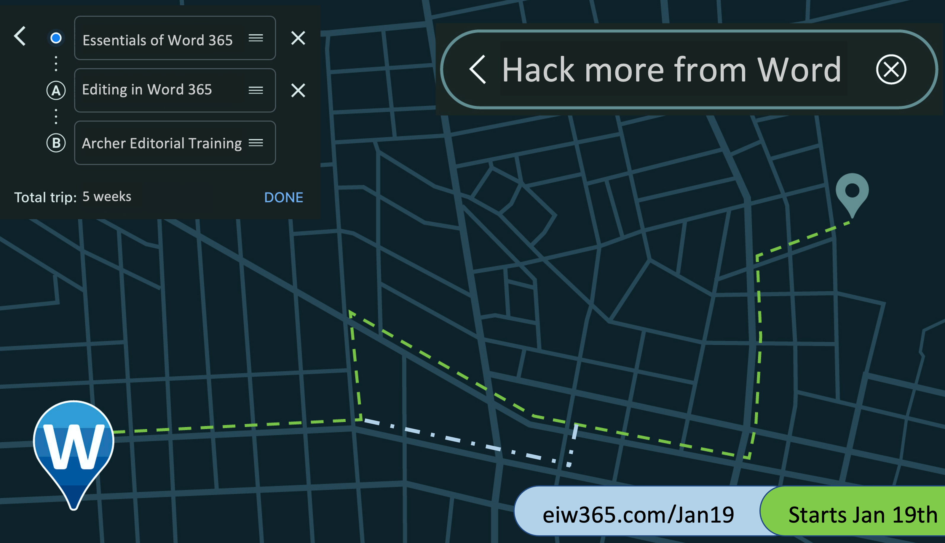 GPS shows a path to Word