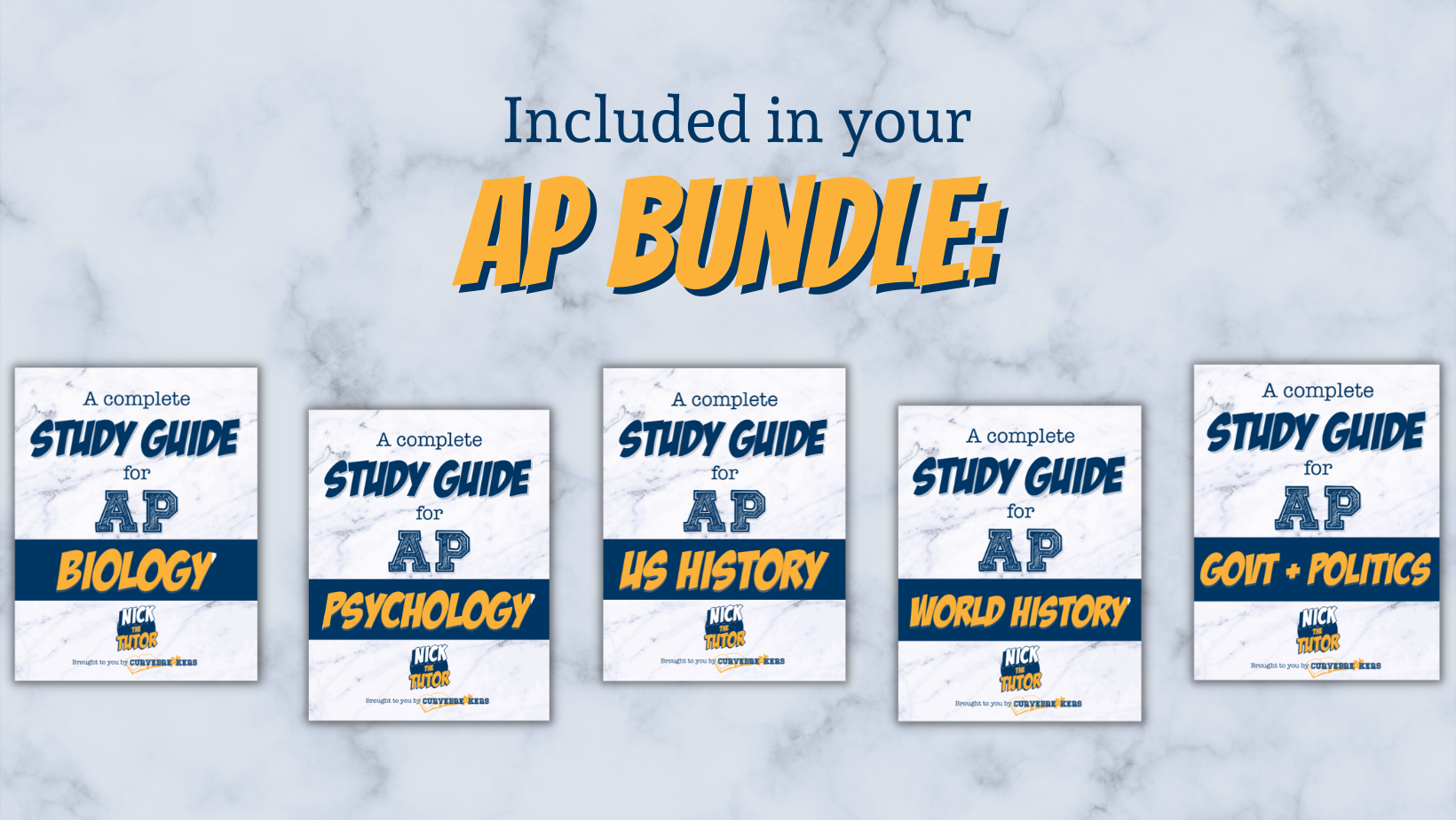 What&#39;s included in your Top 5 Most Popular AP Exam Study Guides Bundle