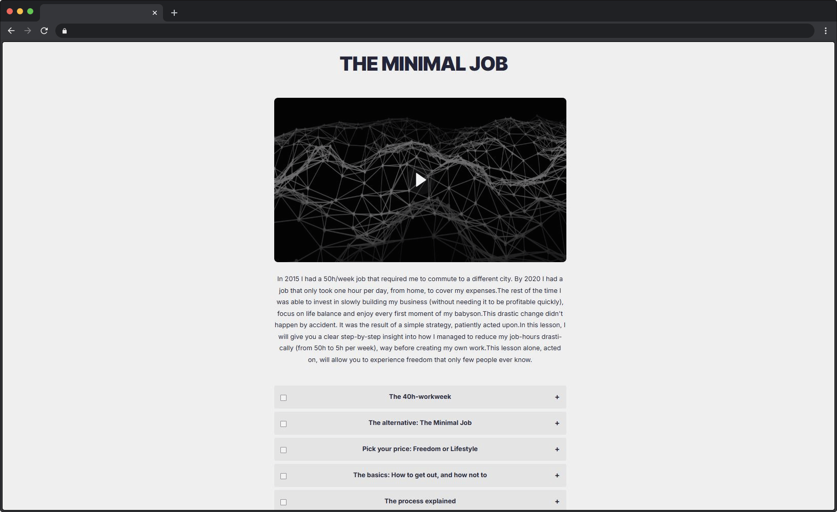 Course Tool Example