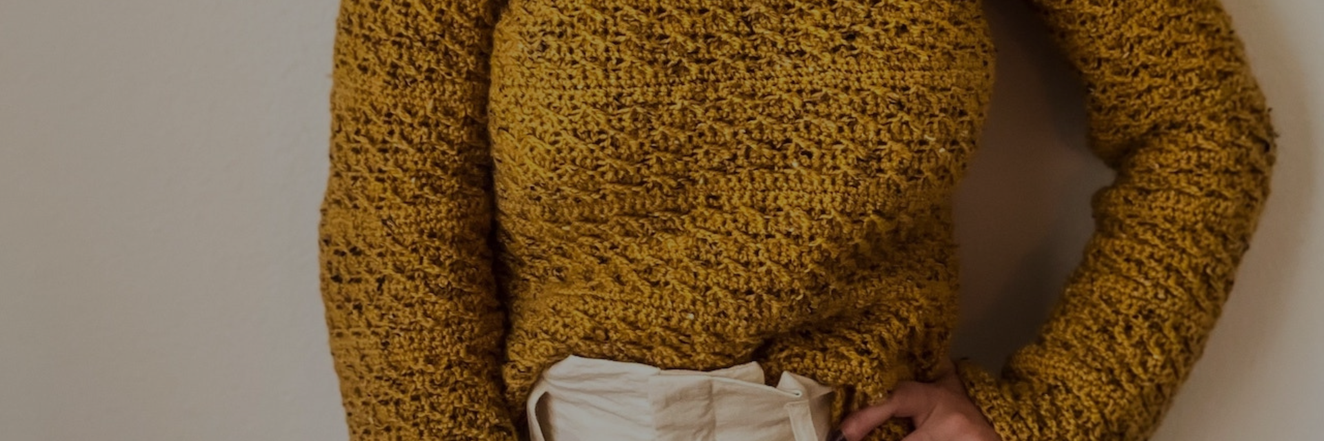 Yellow Crochet Sweater