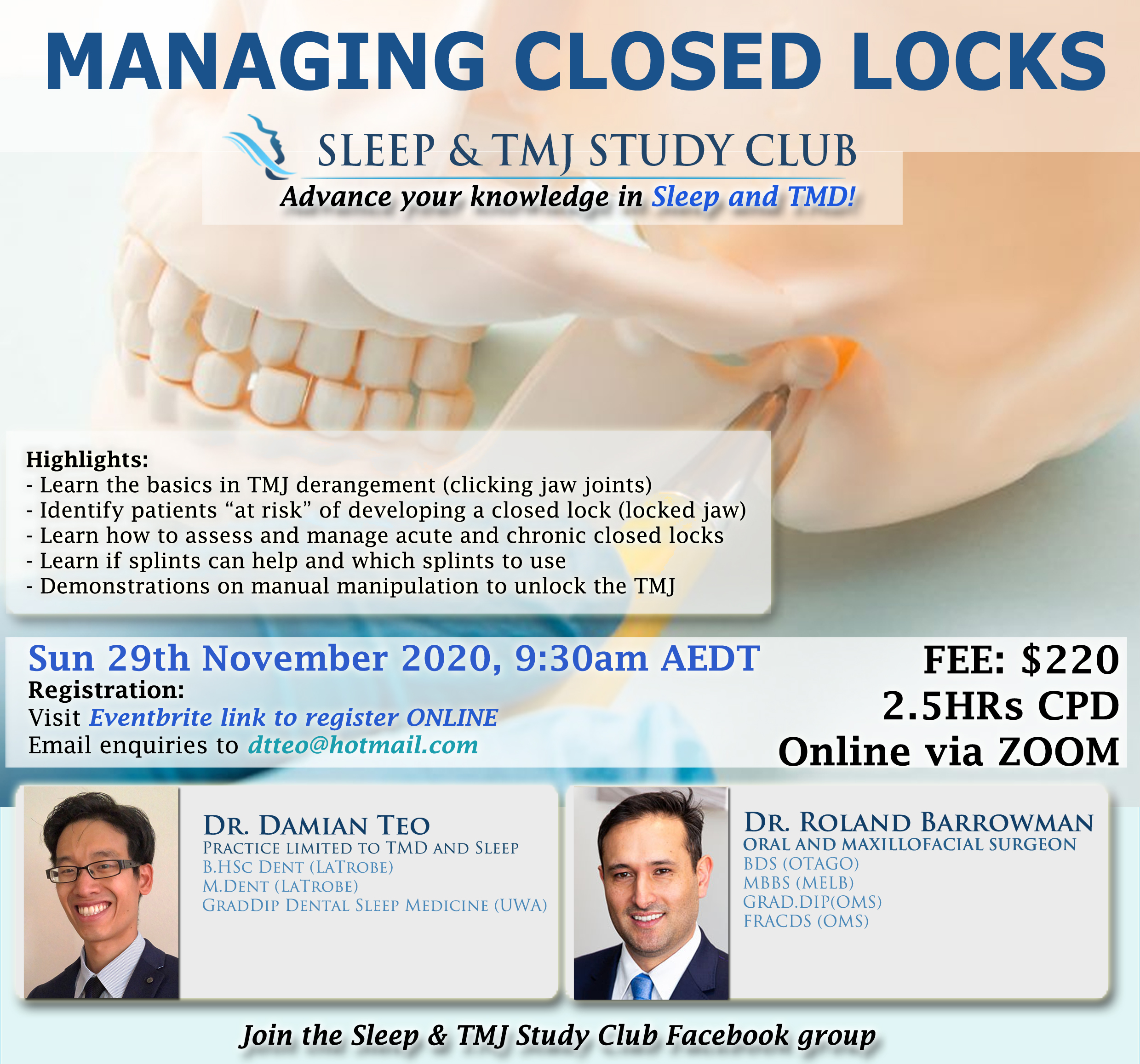 Closed Lock Management Sleep TMJ Study Club