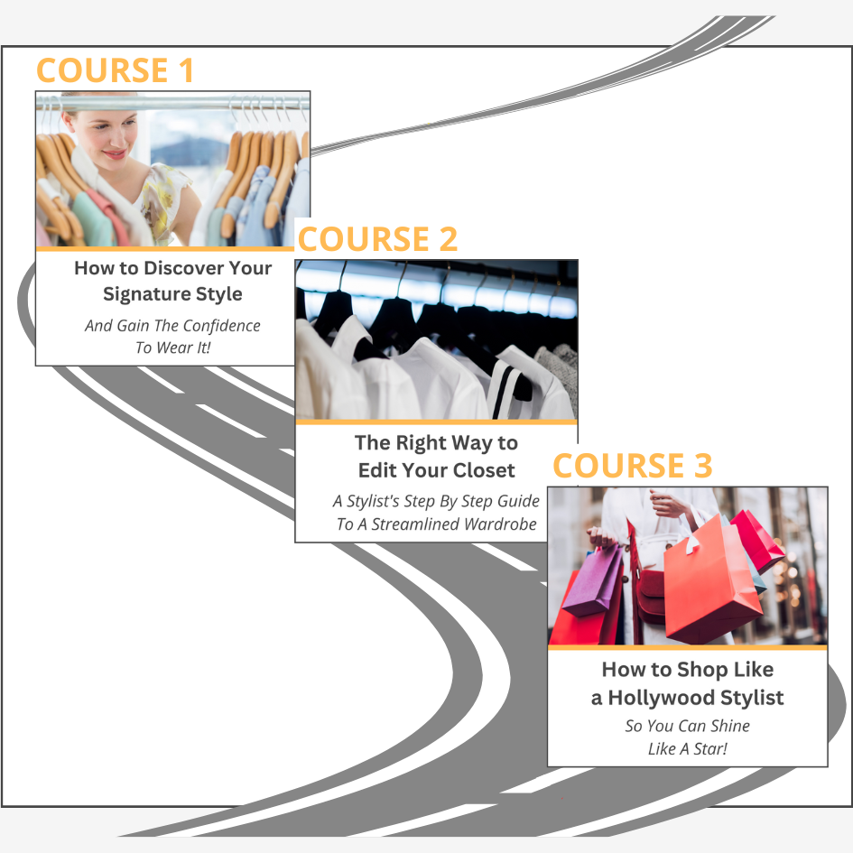all three courses pictured together along a road map