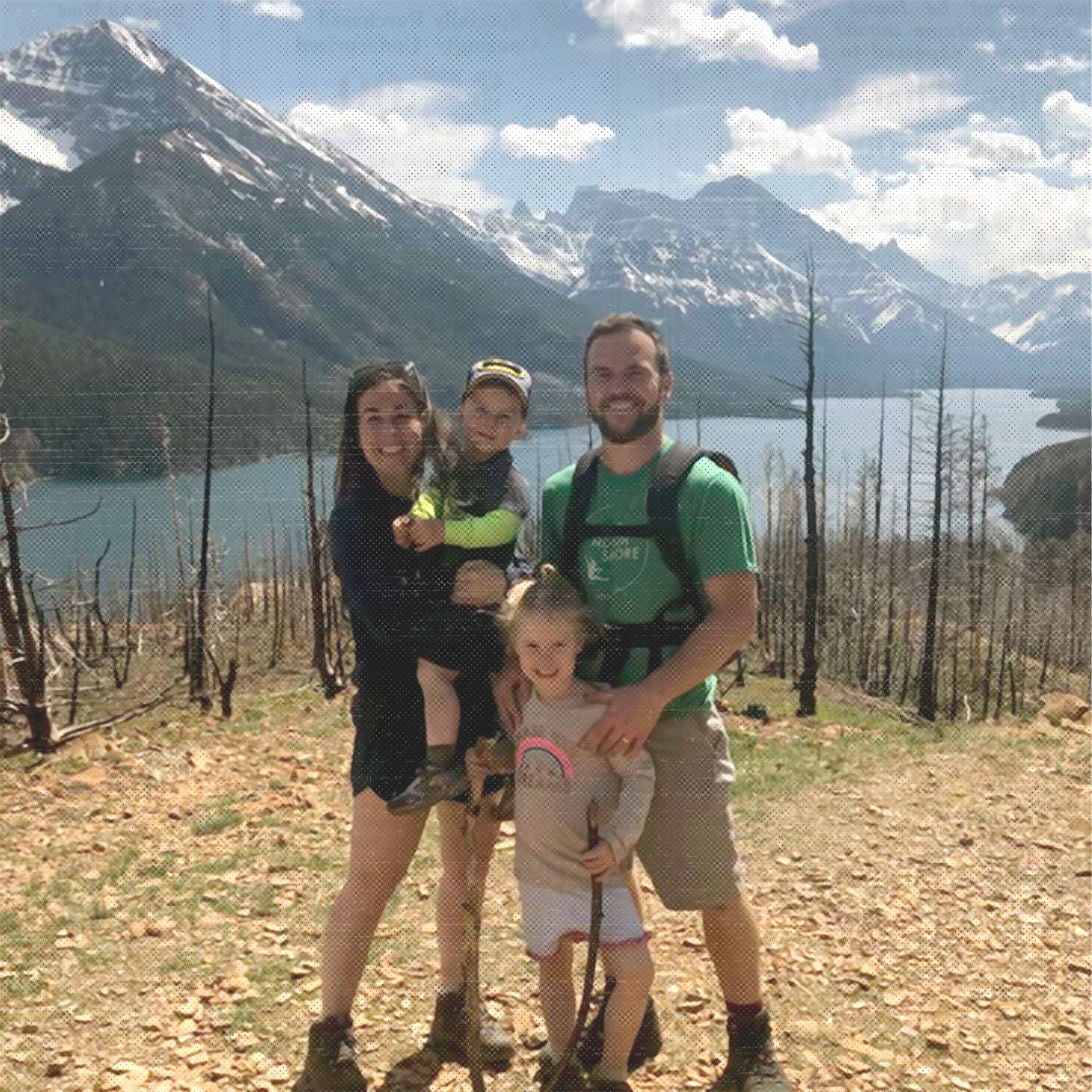 Family on a hike