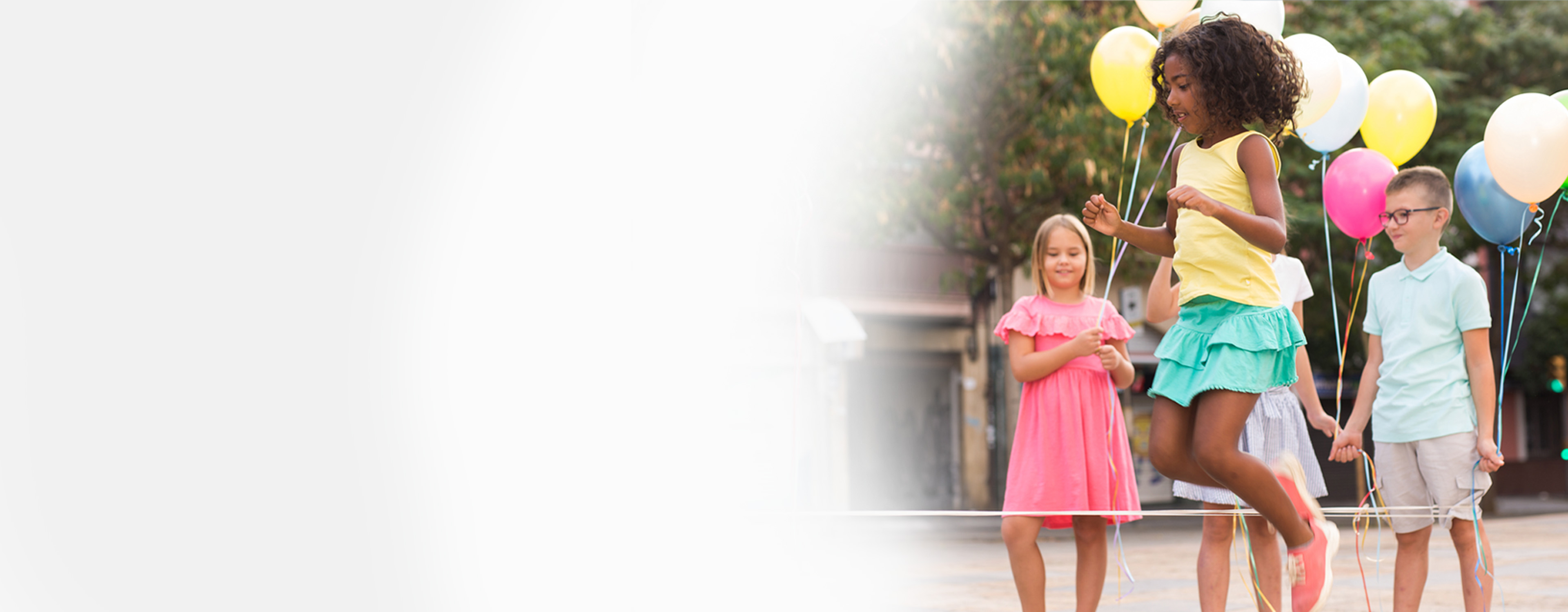 Children jumping rope