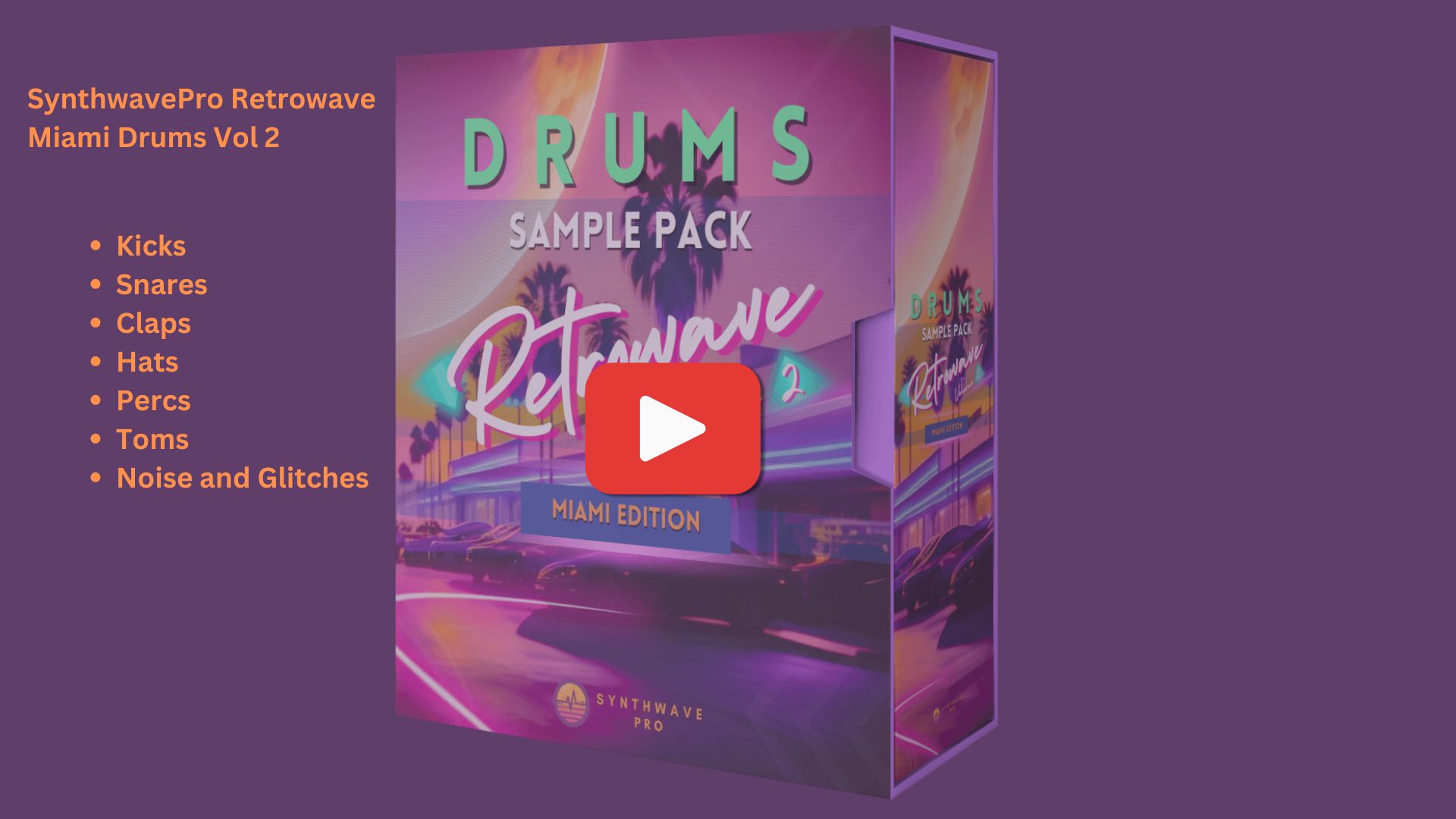 SynthwavePro Retrowave Miami Drums Volume 2