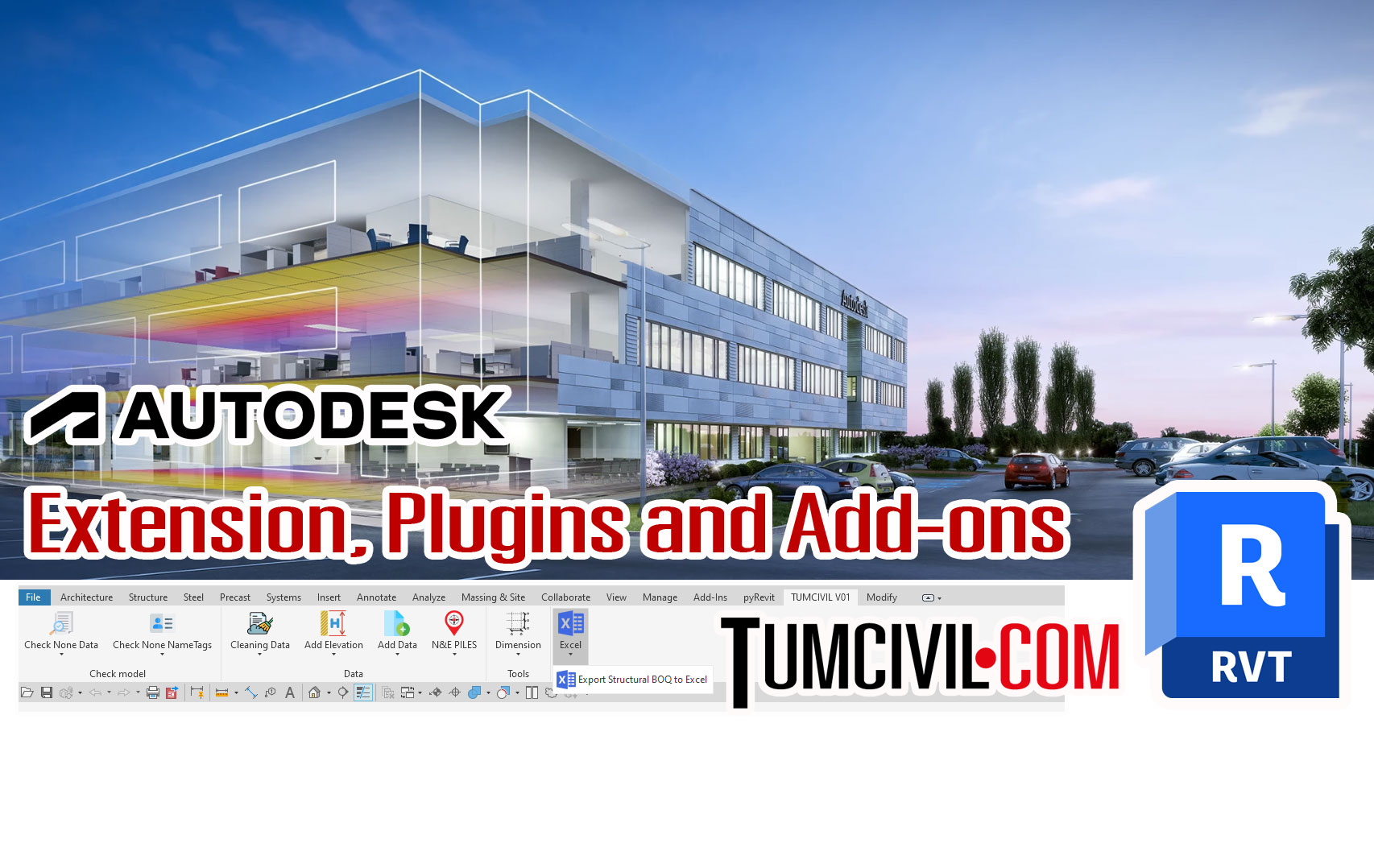 TumCivil Extension Plugins and Add-ons for Revit