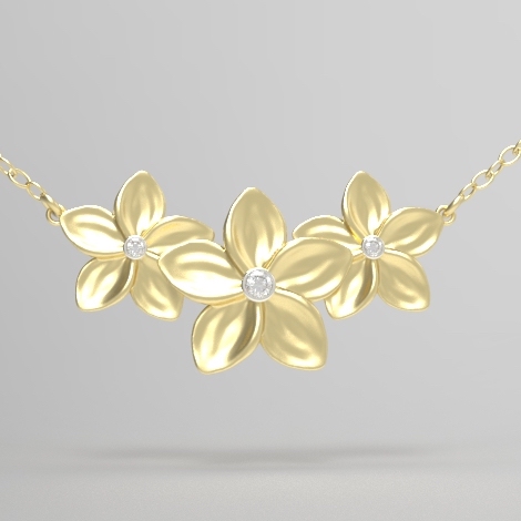 Plumeria necklace