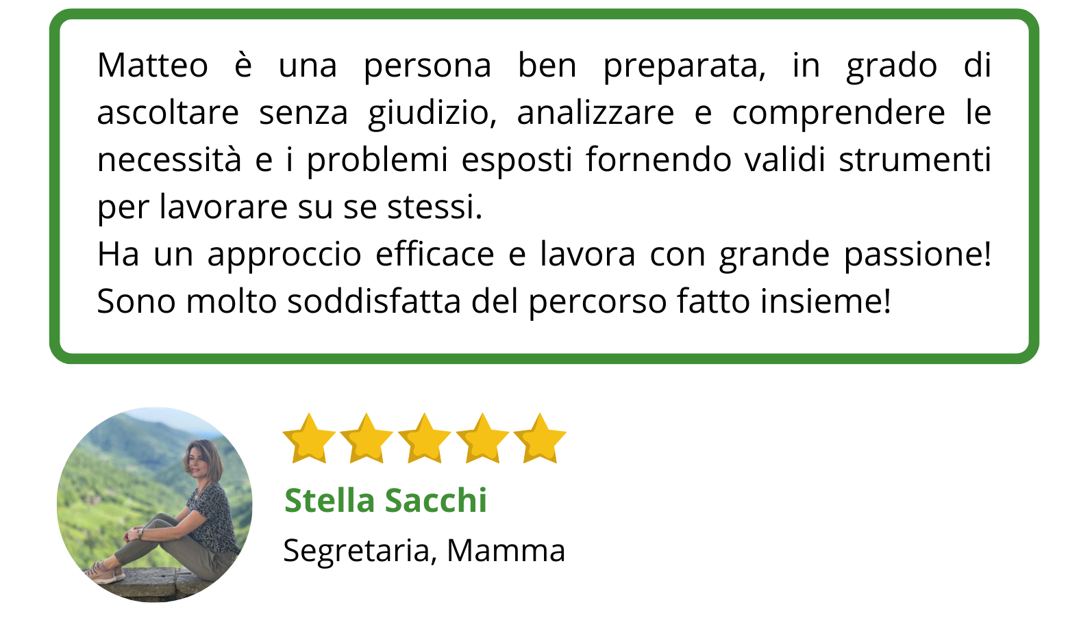 Testimonianza di Stella Sacchi