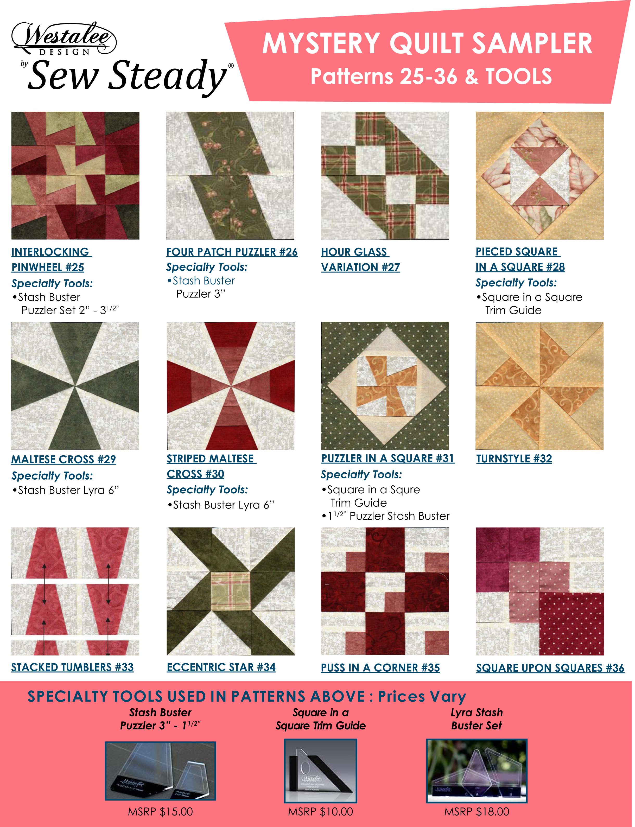 Mystery Sampler Quilt By Leonie West & Westalee Design - 5