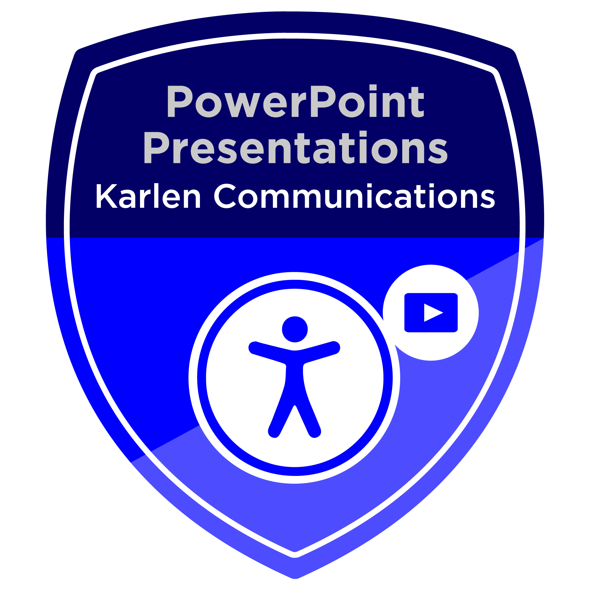 Accessible PowerPoint Credly badge