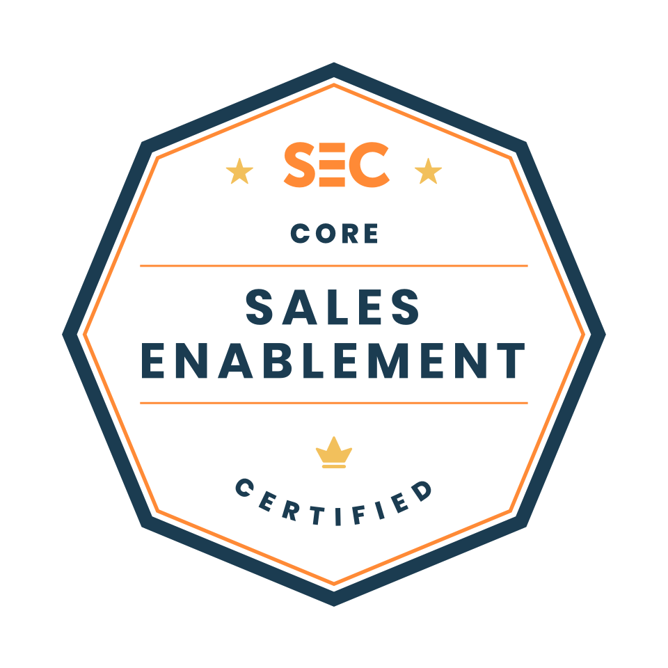 Sales enablement certified badge