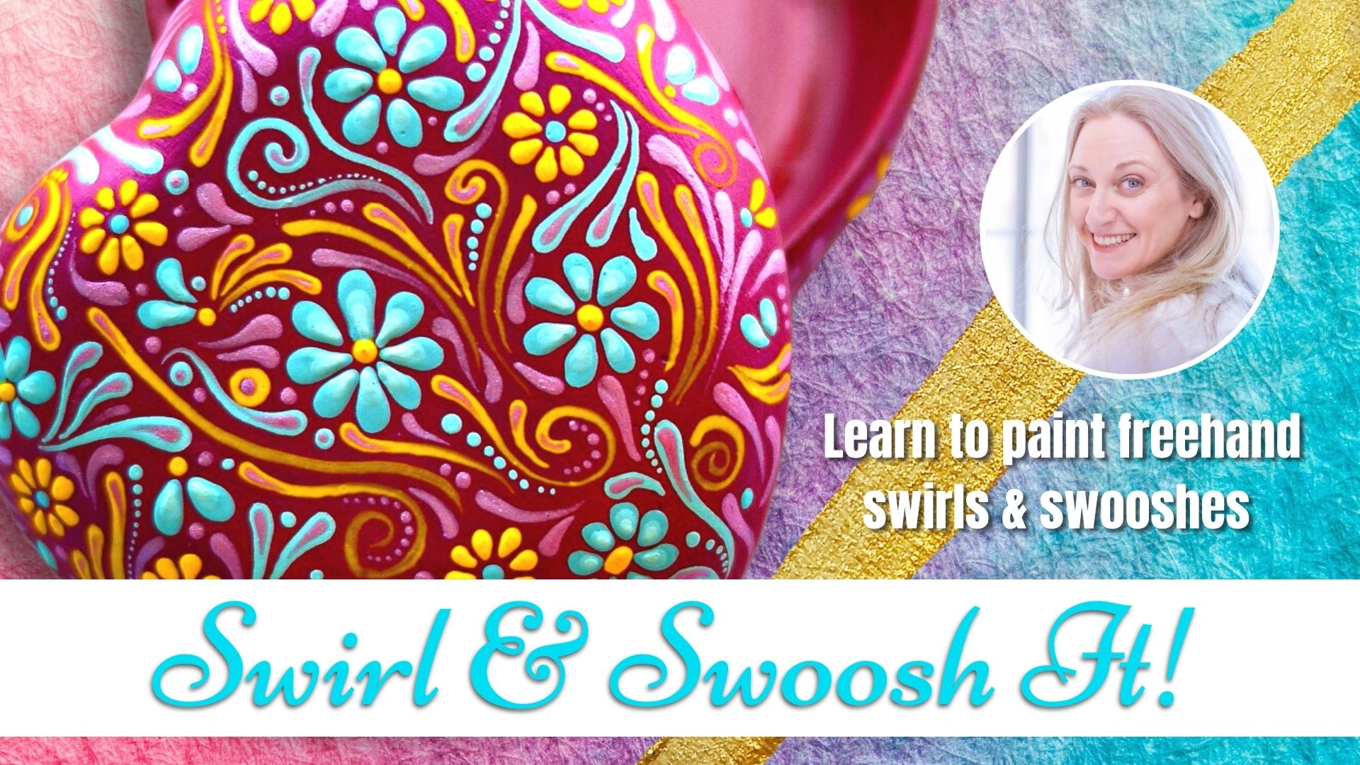 Swoops, Swooshes and Swipes Simple Tutorial How Practice Your Own