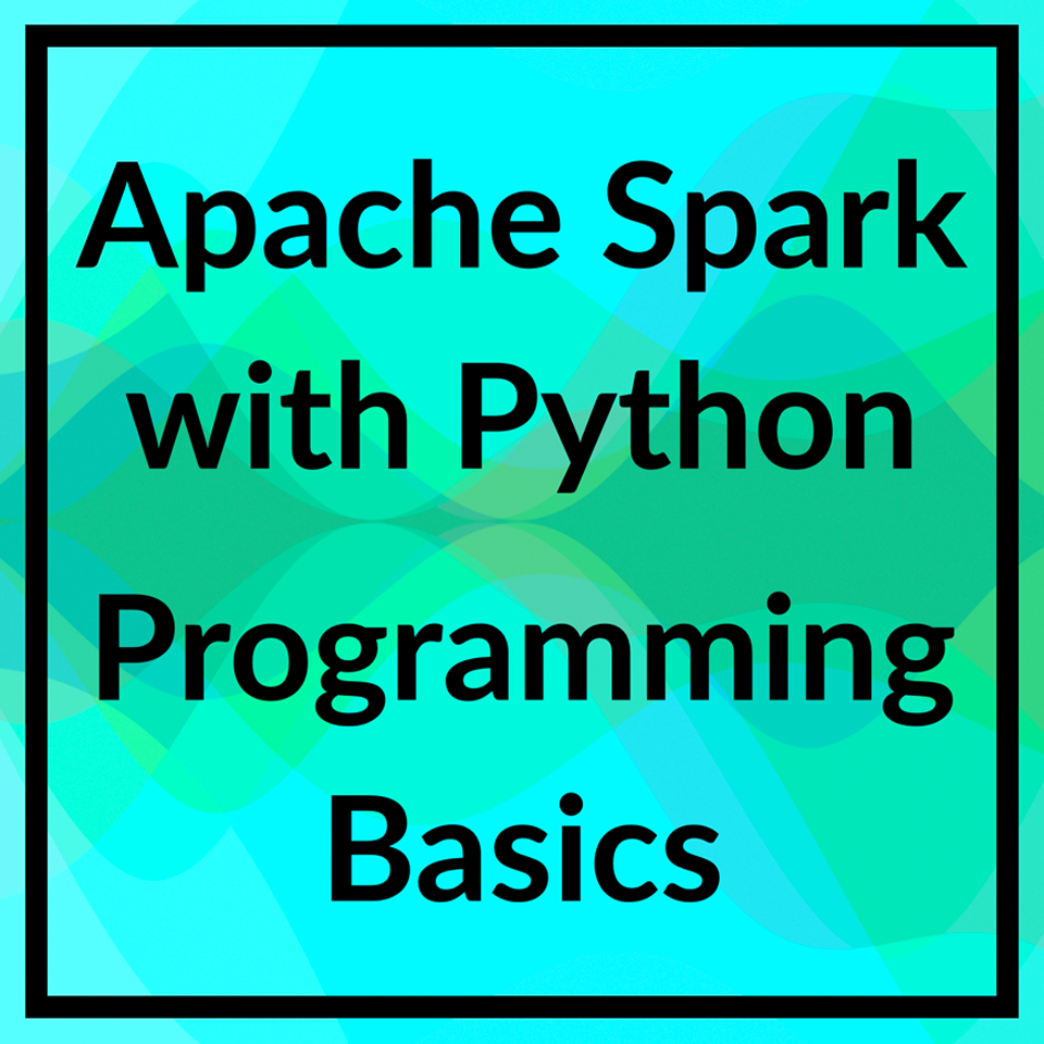Apache Spark with Python - Programming basics logo with multi-colored background