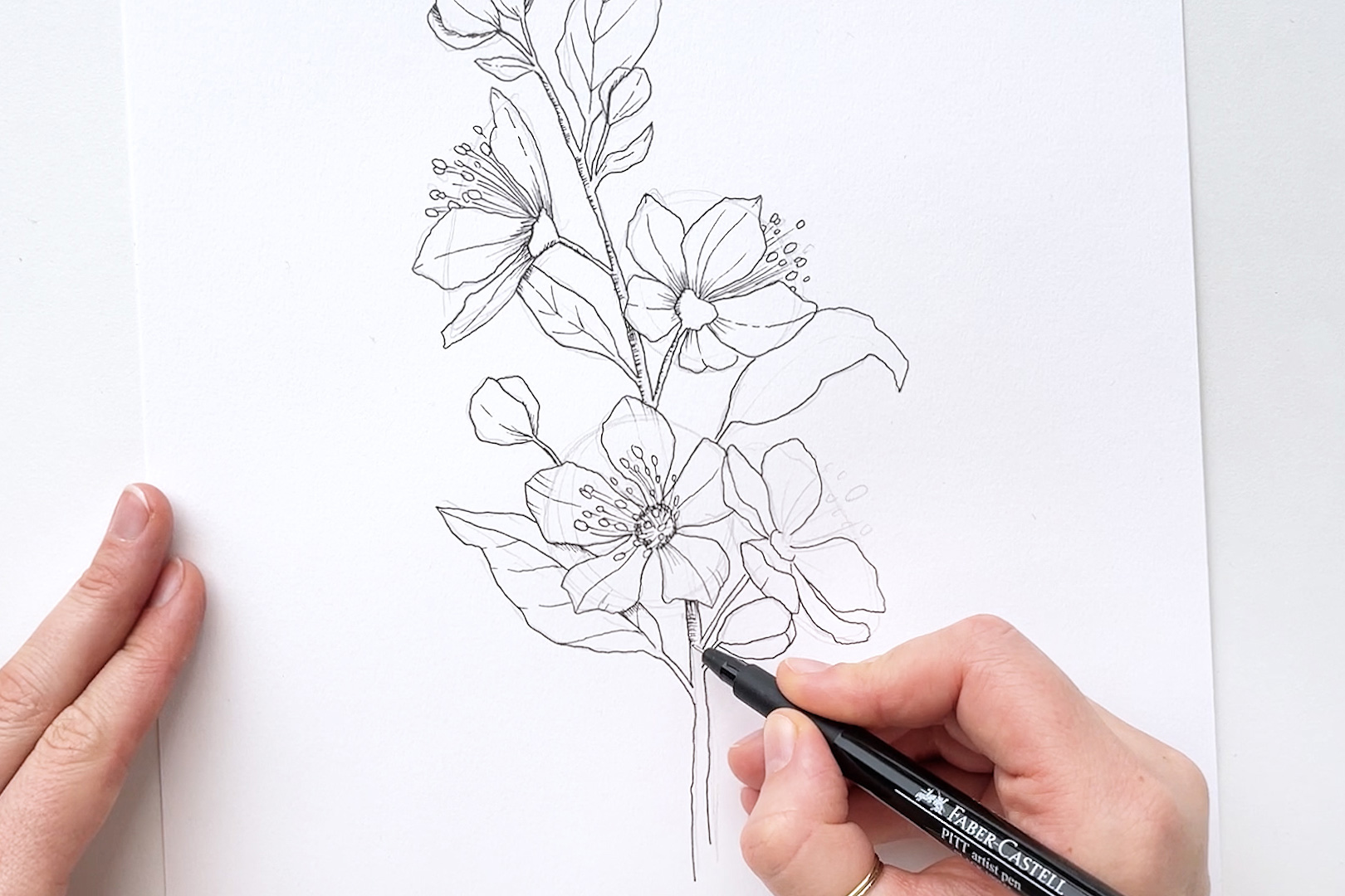 how to draw flowers - Bloom Creatives art classes 