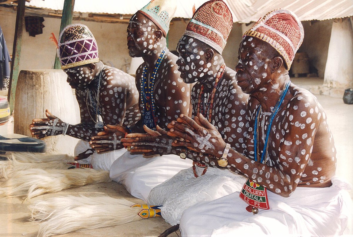 Obatala Priests praying to Orisa