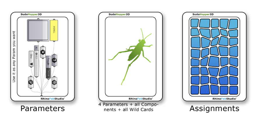 Sudohopper3D, cartas, grasshopper3d, juego