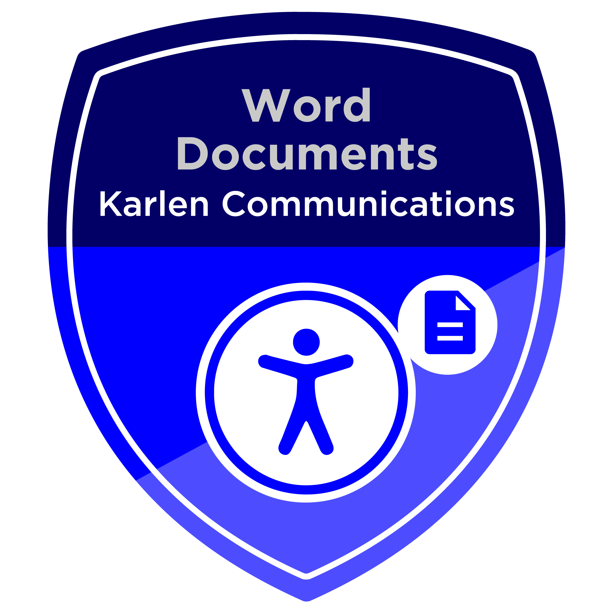 Accessible Word Credly badge