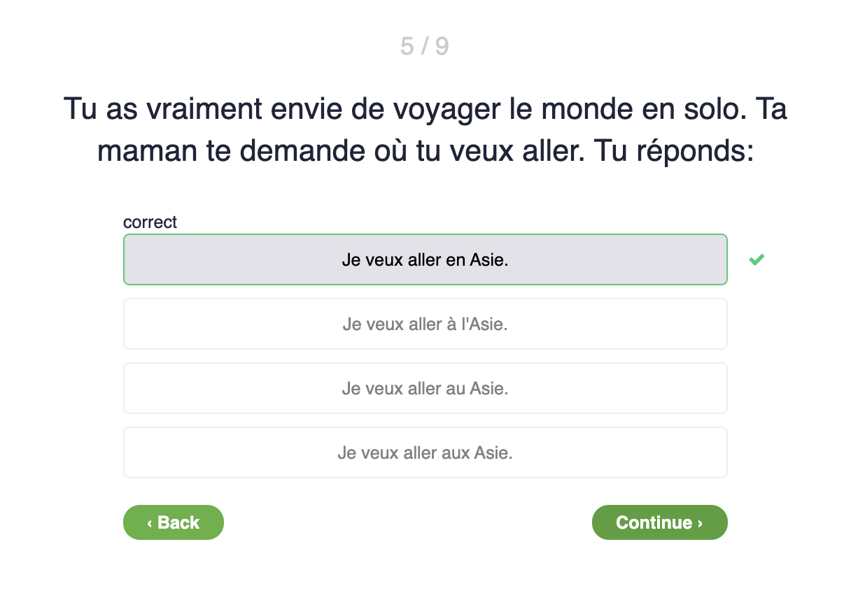 Online French test