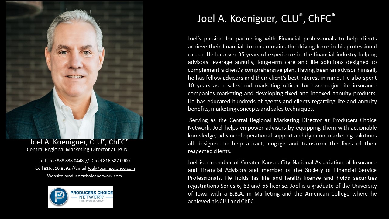 APEG Joel A. Koeniguer, CLU®, ChFC®