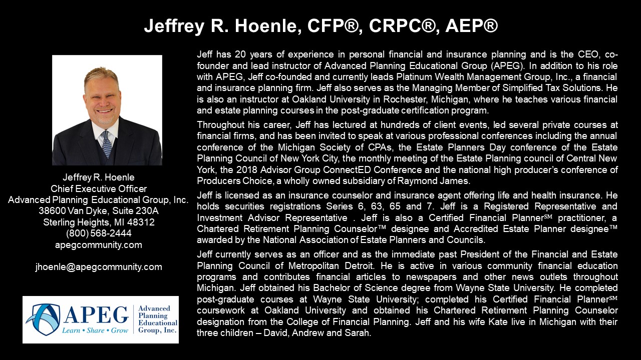 APEG Jeffrey Hoenle