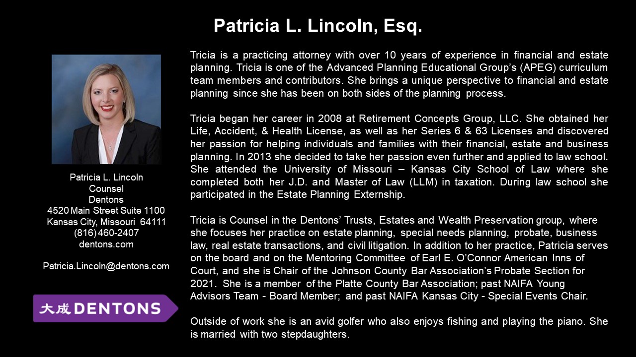 APEG Patricia L. Lincoln Esq. Bio