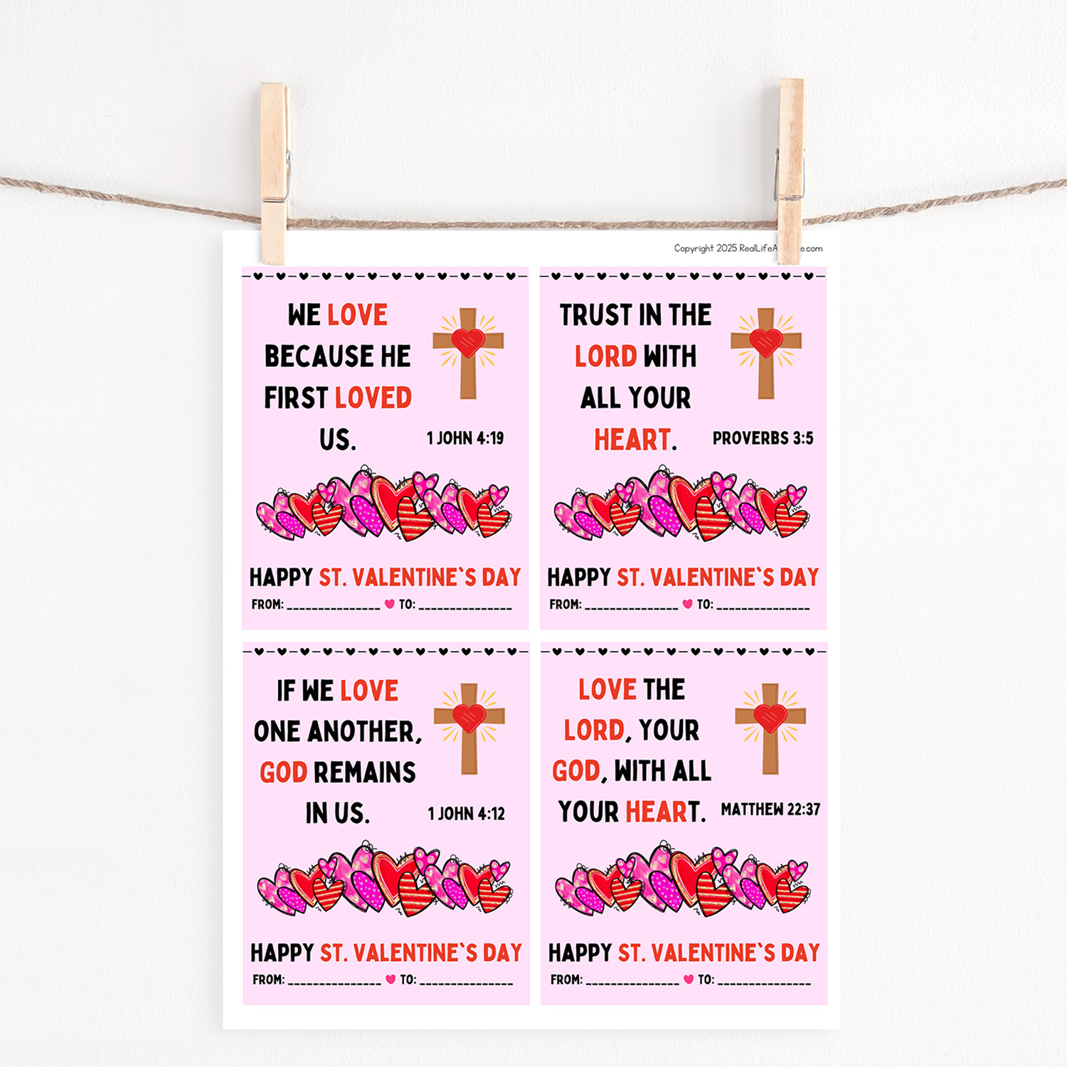 Printable Scripture Valentines