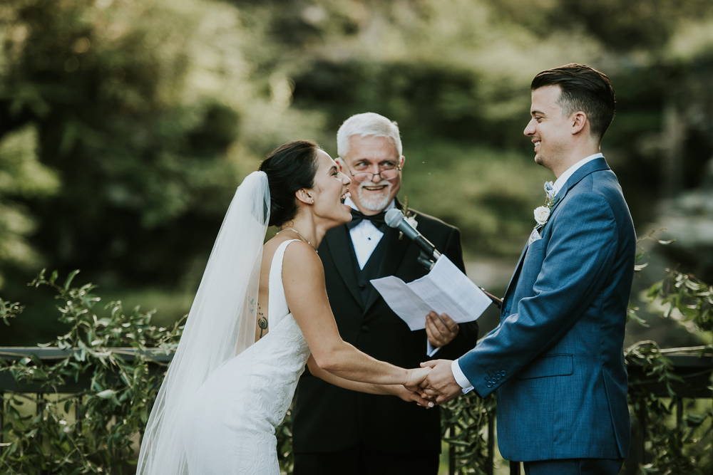 Dad officiating wedding ceremony