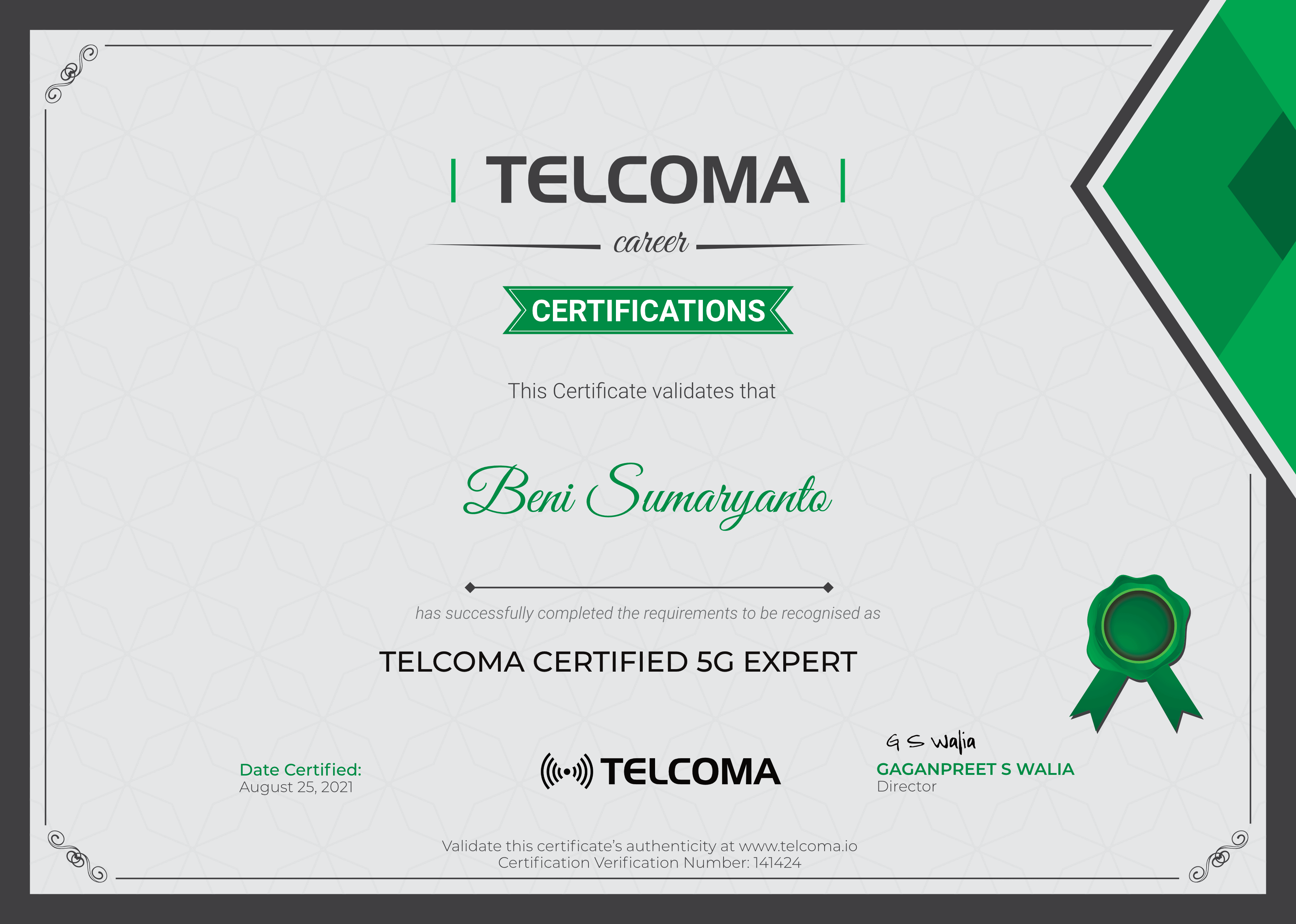 telcoma career certifications