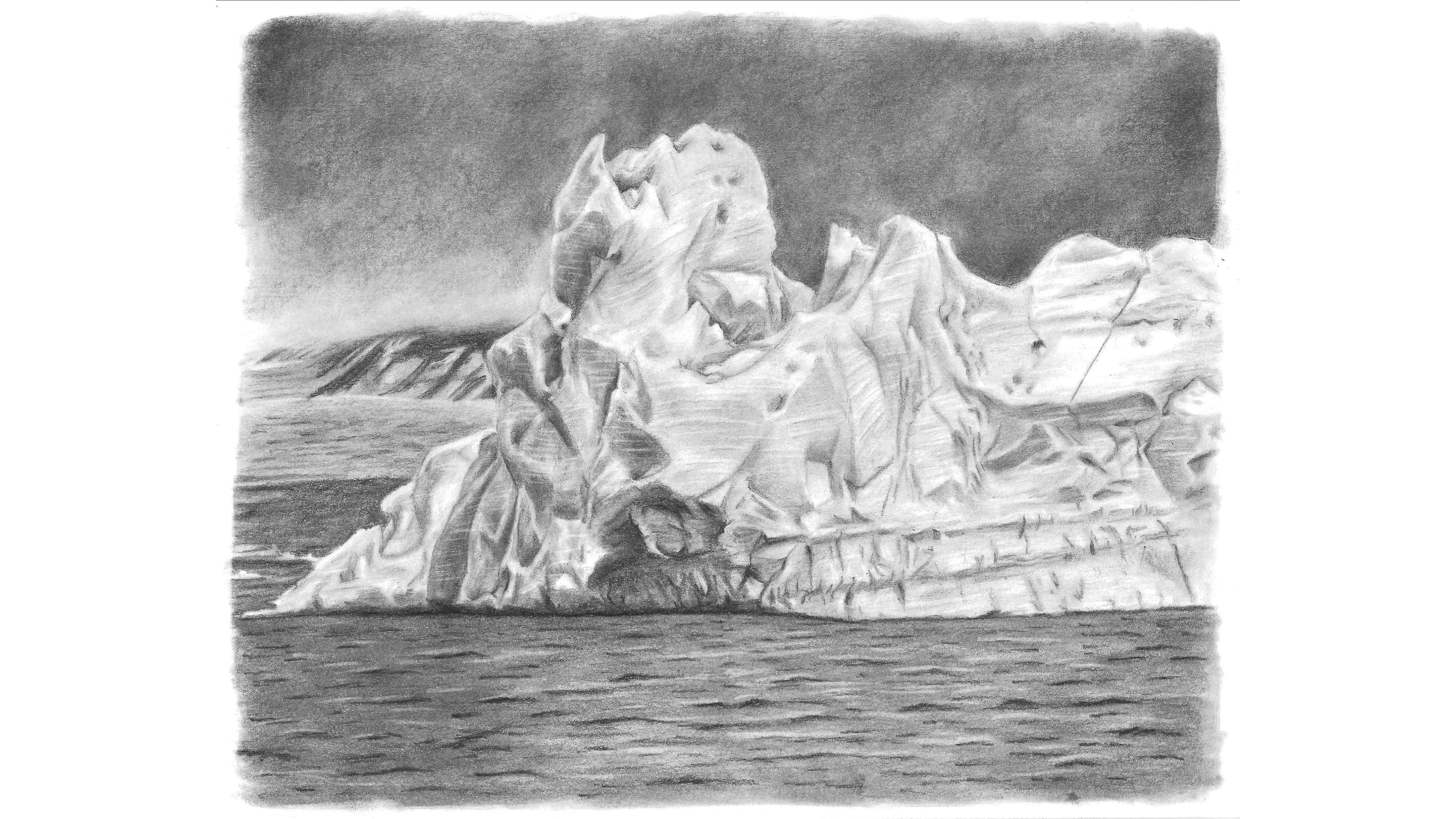 how to draw an iceberg