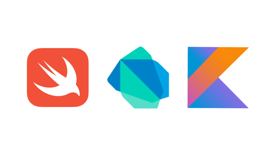 Logos Swift, Dart et Kotlin