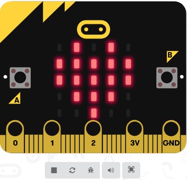 Exemplo de placa microbit virtual