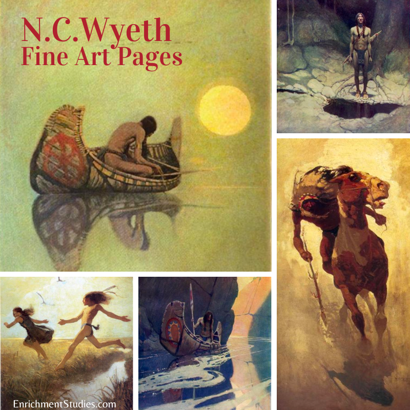 N.C. Wyeth standard and full Fine Art pages