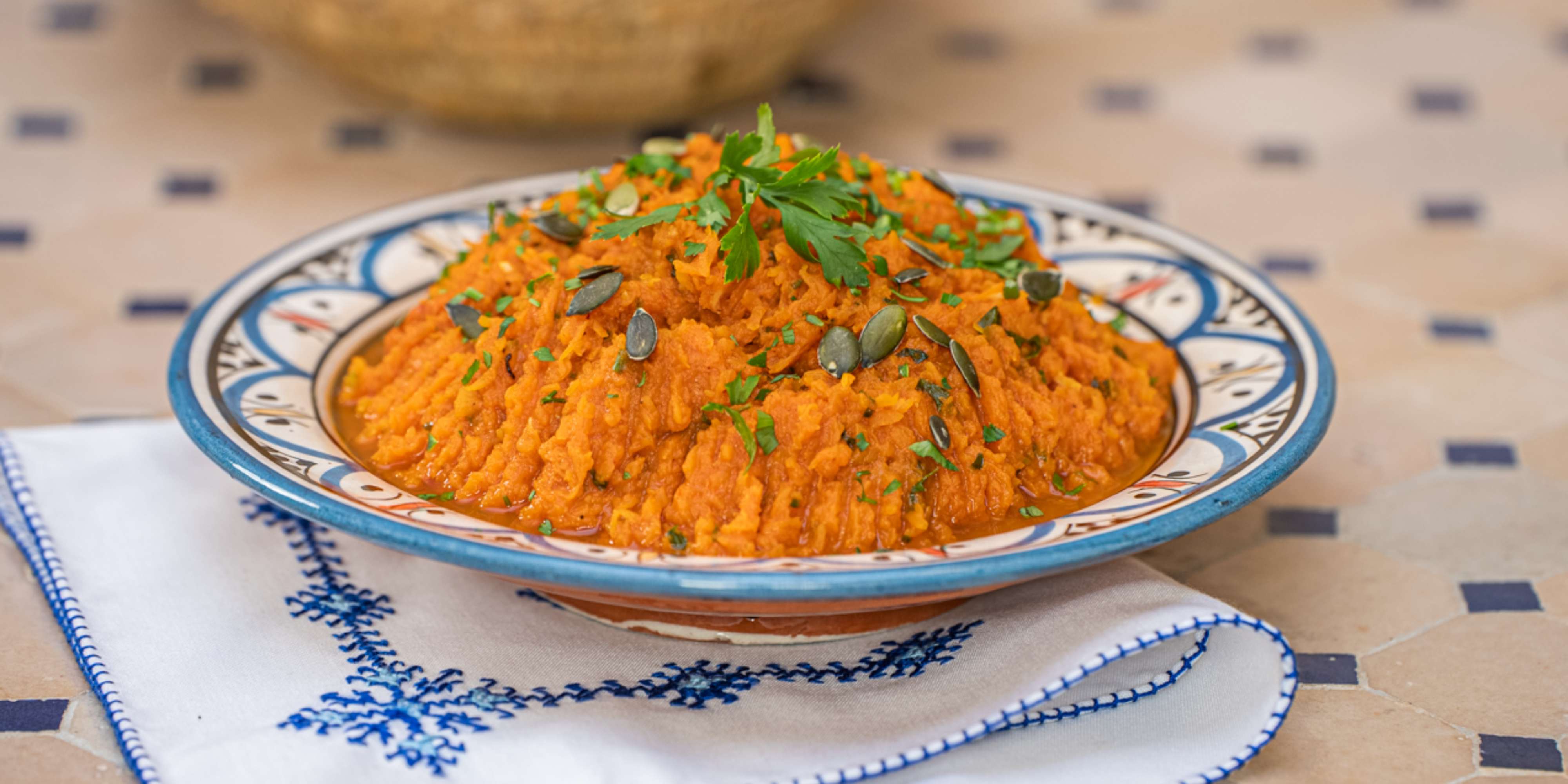 Moroccan Pumpkin dip (Zaalouk)