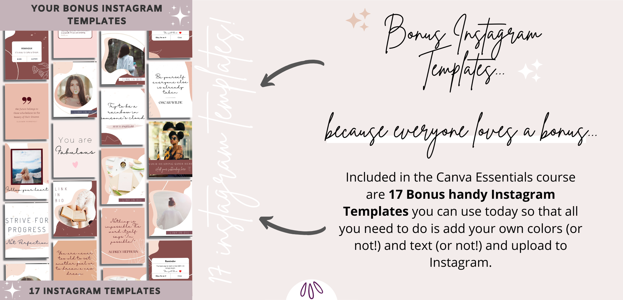 Canva essentials online course Instagram Template Bonus the step-by-step program to guide you through all the essentials you need even with zero design skills