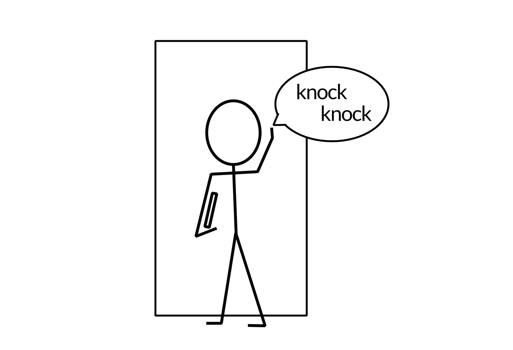 In-house lawyer knocking on door
